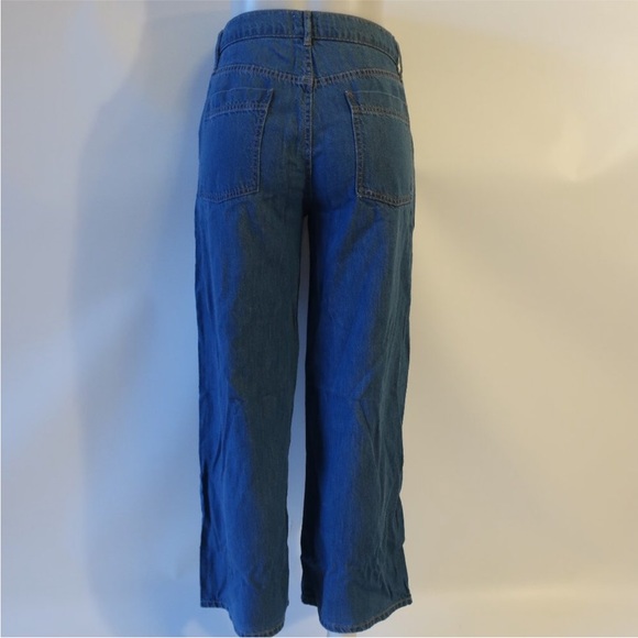GUC Women J. Crew Blue Wide Leg Denim Jean 27P - Picture 3 of 5